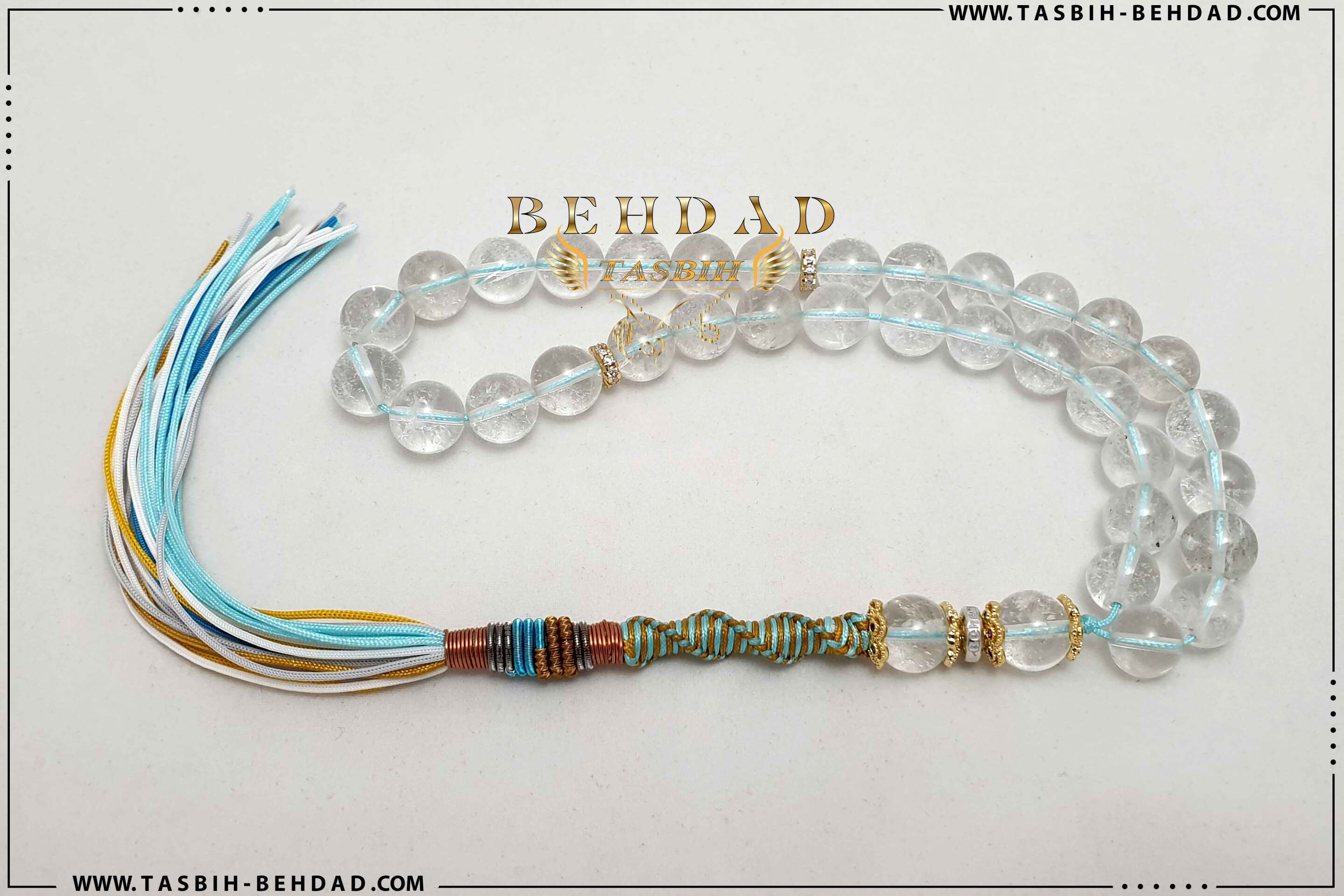  تسبیح دُر (کریستال کوارتز) نجف ، مرغوب و شفاف 