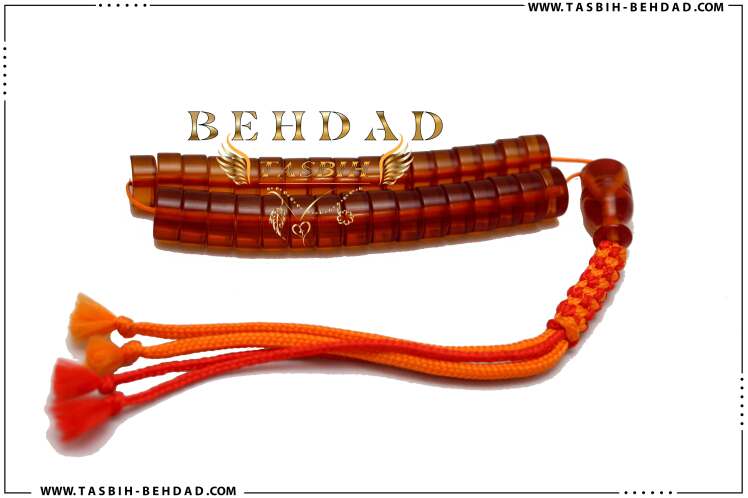 تسبیح سندلوس تراش واشری ، پرتغالی نسبتا کهنه در فروشگاه و کارگاه تولید تسبیح بهداد